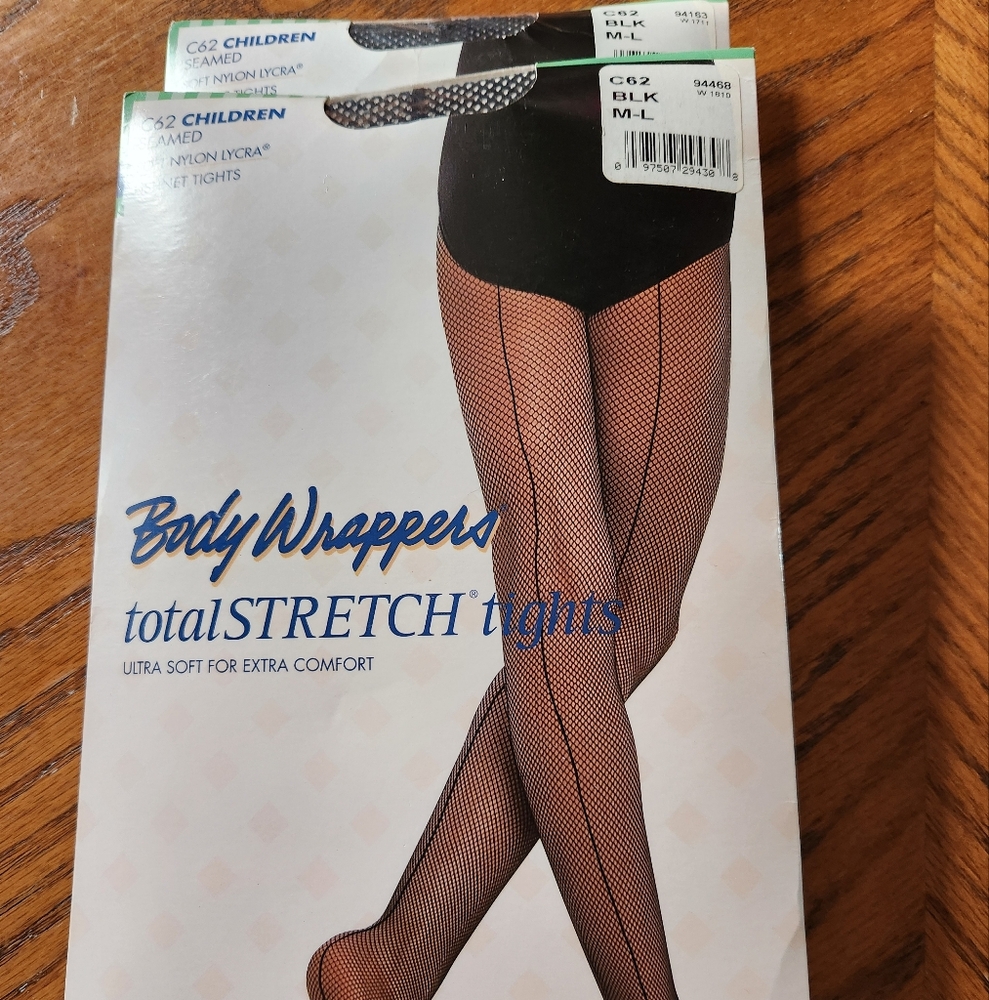 Body Wrappers Black Seam Detail Tights